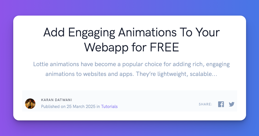 Add Engaging Animations To Your Webapp for FREE