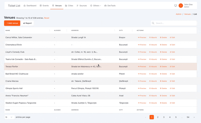 Backpack Report Operation